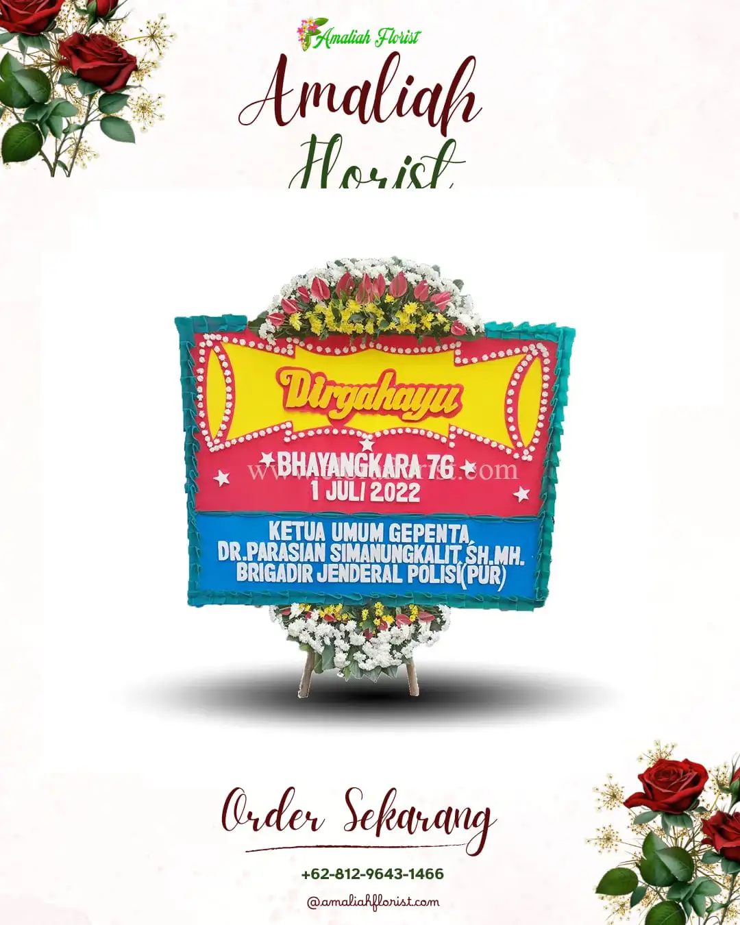 Papan Bunga HUT Ulang Tahun Buay Pemuka Peliung